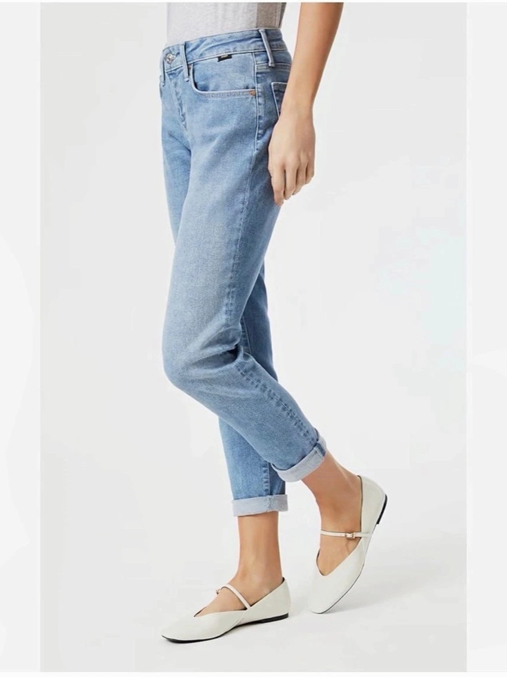 Mavi ADA Boyfriend Stretch Jeans Light Blue Waist 30